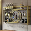 3-Tier Metal Wine Rack w/LED Light Wine Bottle Shelf For Home Bar Display 1.2m