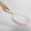 11Pcs Pink pots and Pans Set Removable Handle Nonstick Cookware Set Space Saving