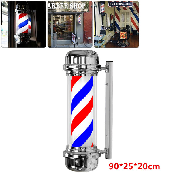 90cm Hair Salon Sign Barber Pole Light Rotating Classic Signs for Hair Salon AU