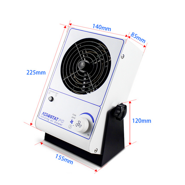 Ionizing Air Blower Static Eliminator Fan Desktop Ionizer Air Blower ESD Ionizer