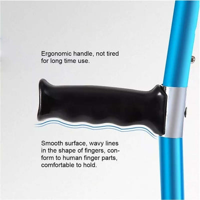 Adjustable Forearm Elbow Crutch Foldable Stick Aluminum Alloy for 140-185cm