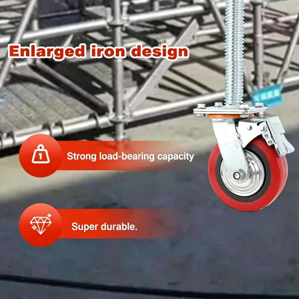 4 Pack 6" Adjustable Leveling Scaffolding Wheels Scaffolding Caster 79cm Long AU
