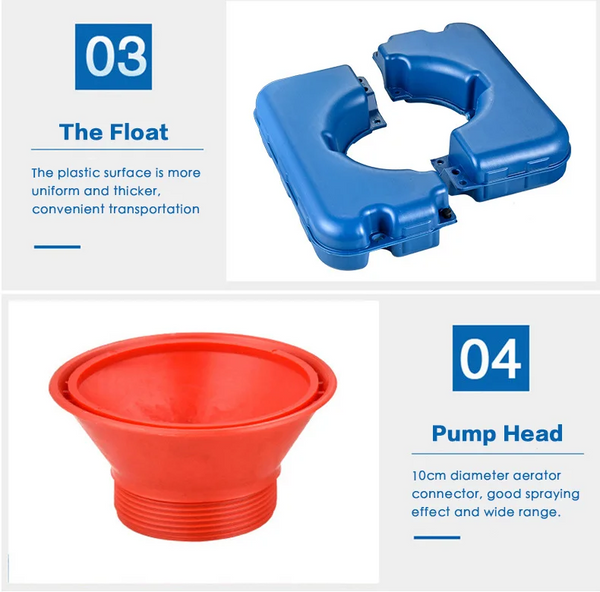 25000GPH Fountain Aerator Large Water Pond Pump Floating Fountain Circulation AU