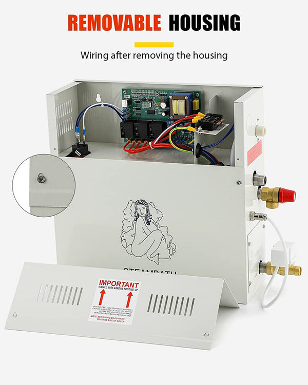 9KW Steam Generator Machine Auto Drain Sauna Bath Shower Heating for Space 9m³