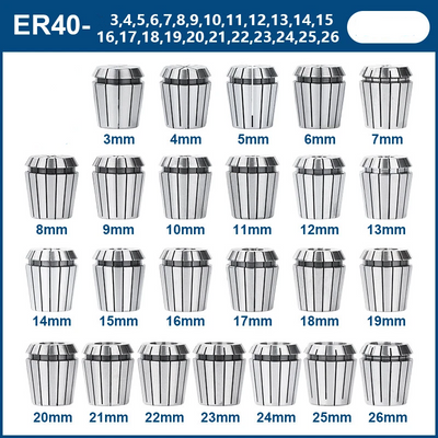 24pcs Spring Collet Chuck for CNC Milling Tool Holder Engraving Machine 3-26mm