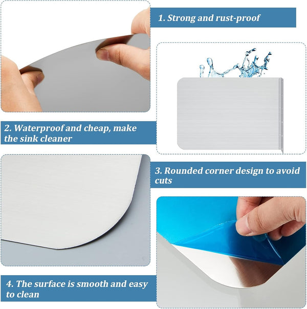 Kitchen Sink Splash Guard Kit for Kitchen Bathroom Waterproof Wall Mounted Guard