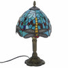 Retro Baroque LED Table Lamps Stained Glass Desk Lights Bedroom Reading Decor