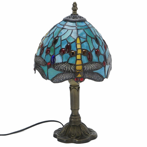 Retro Baroque LED Table Lamps Stained Glass Desk Lights Bedroom Reading Decor