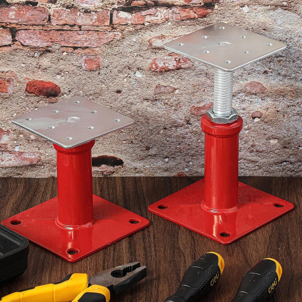 4 Pack House Jacks Floor Jack Post Leveling Screw Jack Adjustable 4.33''-7.1''