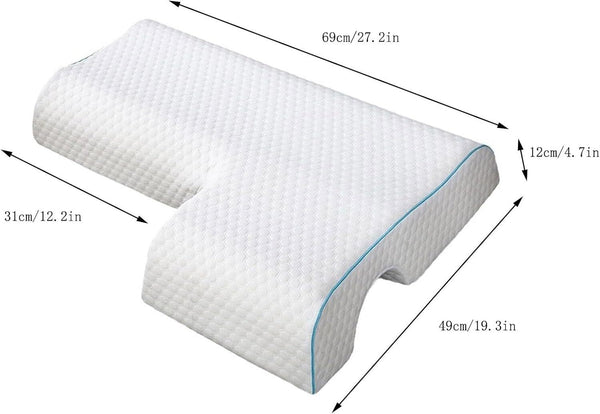Cuddle Pillow for Individual/Couple Side Sleepers Ergonomic Pillow with Arm Hole