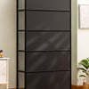 Home Storage Cabinet 5-Tiers Showcase with Double Doors Figurine Display Cabinet