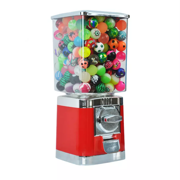 2 Coin Operated Gumball Vending Machine Toys Balls Twisting Dispenser  w/Lock