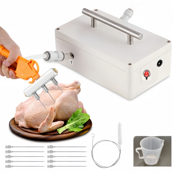 65W Electric Meat Marinade Injector Pump Flavor Syringe for Lamb Beef Pork BBQ