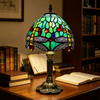 Retro Baroque LED Table Lamps Stained Glass Desk Lights Bedroom Reading Decor