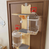 Door Hanging Cat Shelf 4-Levels Cat Tree Door Mounted Cat Climber for Indoor Cat