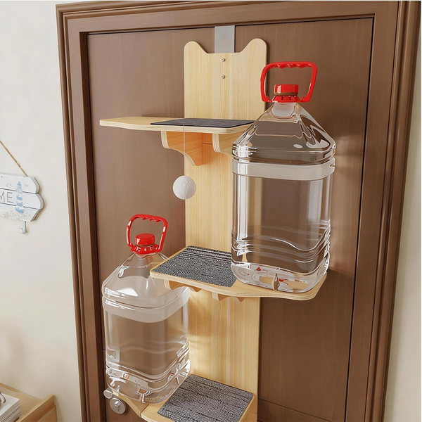 Door Hanging Cat Shelf 4-Levels Cat Tree Door Mounted Cat Climber for Indoor Cat