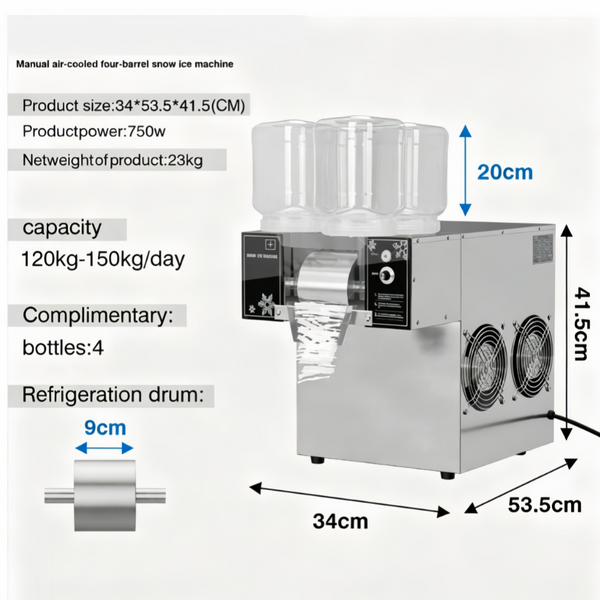 Snowflake Ice Maker Snow Shaver Device Commercial Ice Cream Shaving Machines