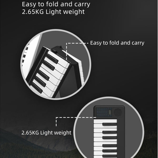 88 Keys Electric Piano Foldable Portable Digital Electronic Keyboard Piano w/Bag