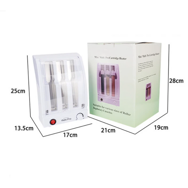 3 Cartridge Roll-On Wax Heater Depilatory Waxing Warmer 100W For Hair Removal AU
