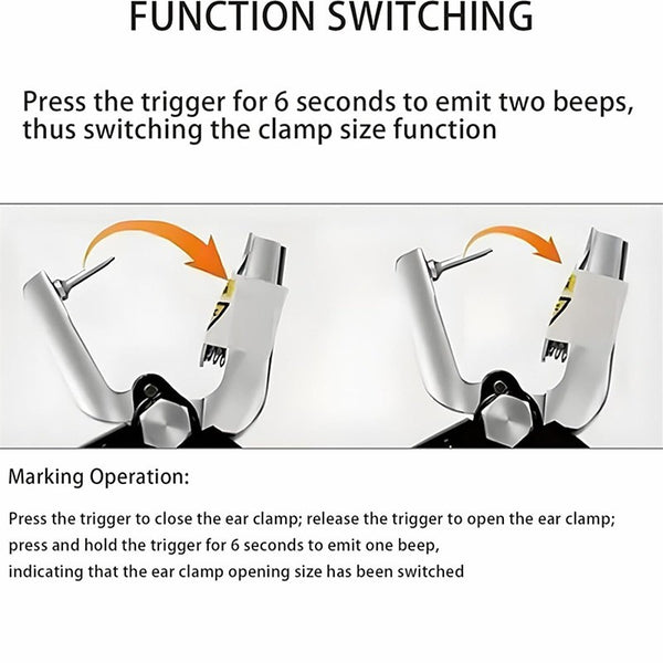 Electric Livestock Ear Tag Applicator Ear Tag Pliers Cattle Rapid Marking Tool