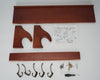 5 Hooks Wall Mounted Coat Rack Wooden Vintage Entryway Hat Clothes Organizer