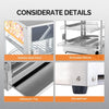 3-Tier Commercial Food Warmer Display 30-80℃ Hot Dog Pizza Showcase Cabinet 800W