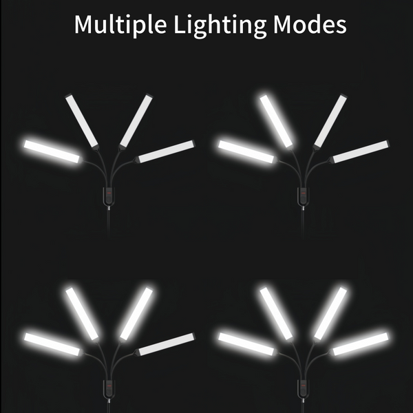 Four-arm LED Light Dimmable Lighting Phone Selfie Tripod Makeup Live Lamp 36W AU