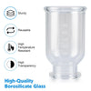Lab Vacuum Filtration Distillation Apparatus 1000ML Filtering Flask 300ml Funnel