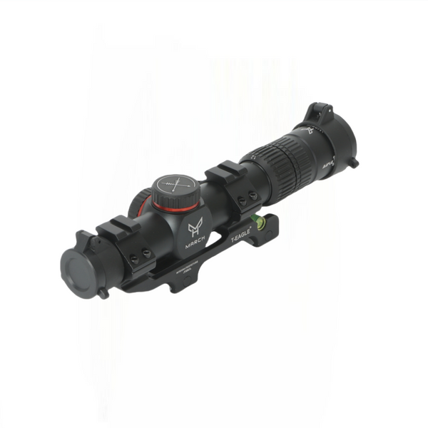 Rifle Scope 1.2-6x24 MOA Reticle Clear Green-Coated Lens Flip-Back Lens Covers