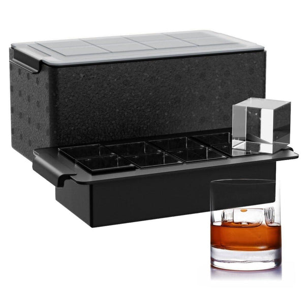 Clear Ice Cube Tray for Whiskey 2 Inch Clear Ice Cube Maker - Silicone Lar