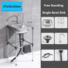 Free Standing Stainless Steel Vegetables Wash Basin Kitchen Sink with Bracket AU