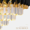 Crystal Chandelier with Fan Remote Control Dimmable 6-Speed 42" Ceiling Fan Lamp
