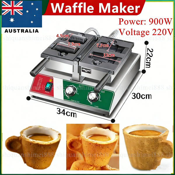Cone Wafer Making Machine Snack Machines Edible Coffee Cup Waffle Makers Machine