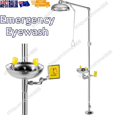 2 In 1 Emergency Eye Wash Shower Station Combination Washer Station First Aid