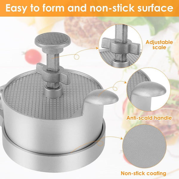 Hamburger Press Patty Maker Burger Press adjustable Non-stick Hamburger Mold AU