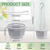 24PCS Plastic Hanging Plant Pots 17cm Hanging Plant Containers Hanging Planters