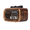Retro Vintage Radio with Bluetooth Speaker Portable AM FM SW Radio Solar Powered