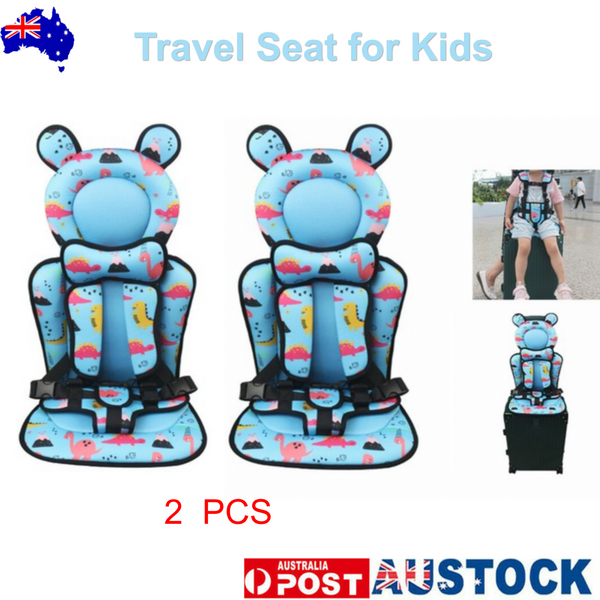 2pcs Travel Seat for Kids Toddlers Ride-On Suitcase Flight Child Carrier