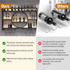 3-Tier Metal Wine Rack w/ LED Light Wine Bottle Shelf For Home Bar Display 1.2m