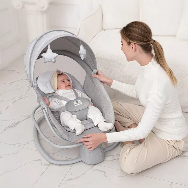 4in1 Baby Swing Bouncer Mastela New born Rocker Electric Leaf Bassinet Upto18Kg