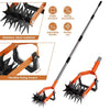 2in1Rotary Cultivator Garden Rotary Tiller Adjustable Stainless Steel Poles Hand
