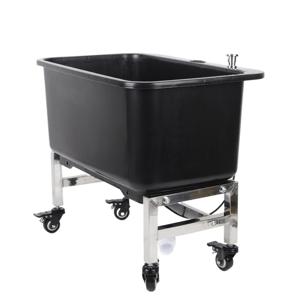 Rolling Floor Mop Sink Mop Cleaning Basin with Drain Buttoon Commercial Sink AU