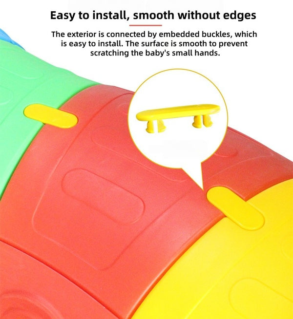 Caterpillar Tunnel Toddler Tunnel Climb & Crawl & Ride Activity Toy 190x105cm
