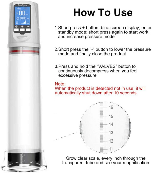 Automatic Vacuum Penis Pump 4 Modes Penis Extender Vacuum Pump Enlargement