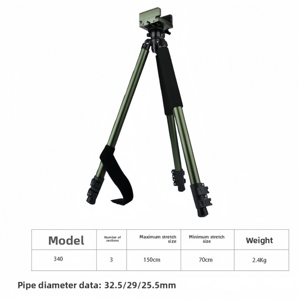 Hunting Tripod Alloy Shooting Rest Stand Tactical Sniper Rifle Stability Bracket