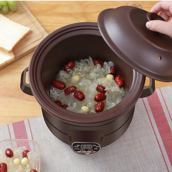 Slow Cooker 3.5L Electric Stew Pot Ceramic Inner for Soup Porridge Healthy Cook