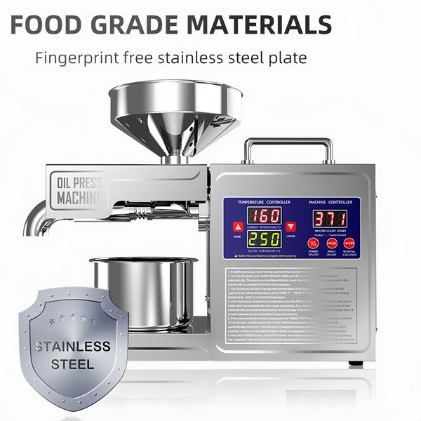 820W Automatic Oil Press Machine Commercial Home Oil Expell Stainless Steel 220V