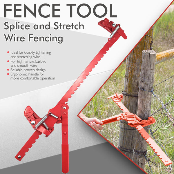 Heavy Duty Fence Stretcher Tool Wire Tensioner Barbed Smooth Wire Fence Fixer AU