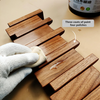 Walnut Wood Coat Rack 12 Hooks Piano Shape Wall Mounted Wall Hanger Clothes Hook