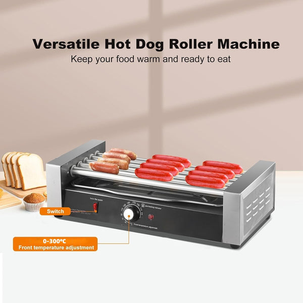 300℃ Electric Hot Dog Roller Machine Commercial Hot Dog Roller Sausage Roller